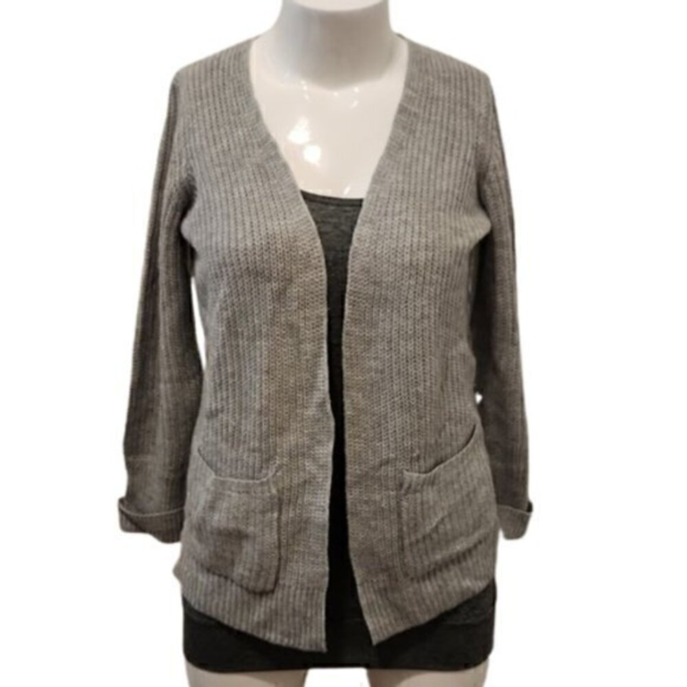 [Almost Famous] Gray Open Cardigan with Pockets - Size L